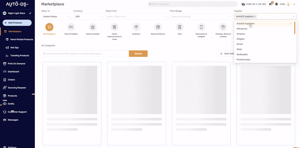 AutoDS Marketplace For Chinese Dropshipping Suppliers