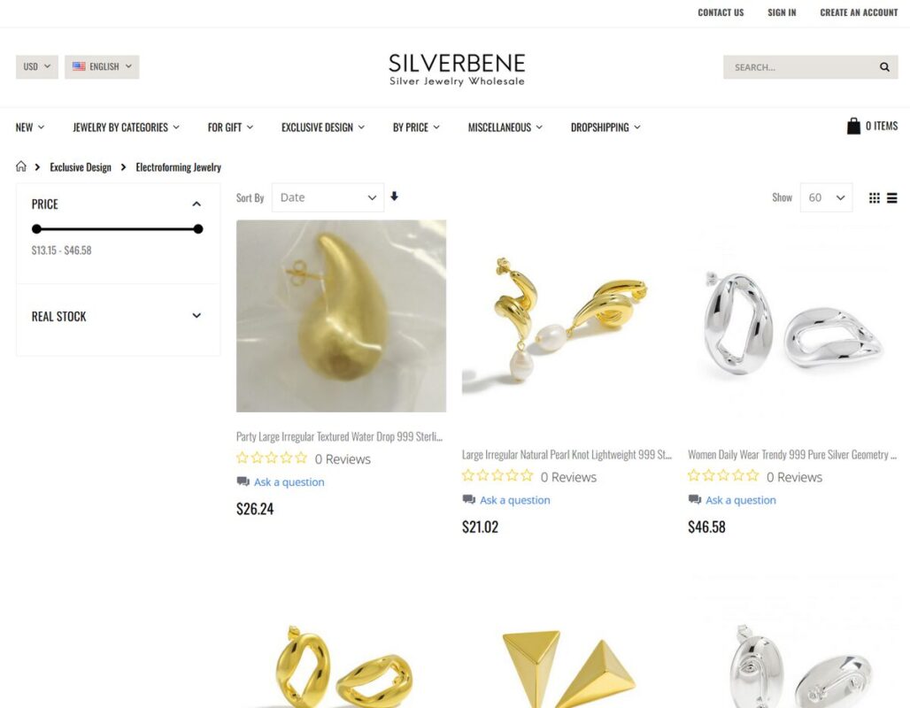 SilverBene as one of the best dropshipping jewelry suppliers