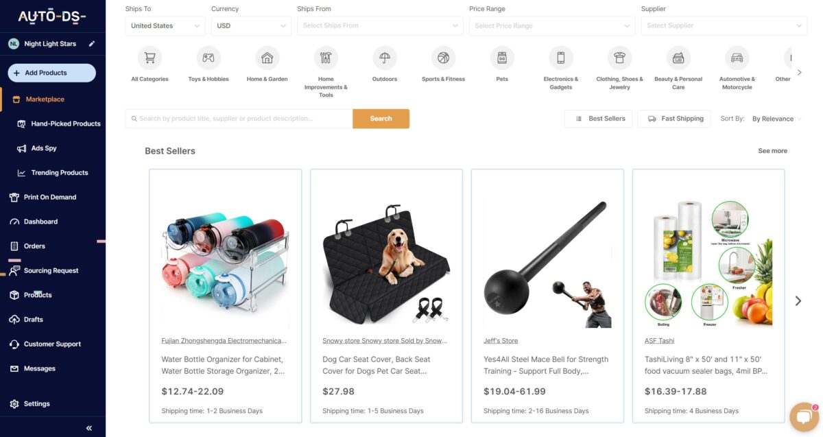 autods fast dropshipping supplier
